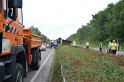 LKW umgestuerzt A 1 Rich Saarbruecken P062